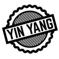 Ying yang black stamp