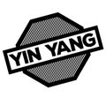 Ying yang black stamp