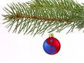 Ying-yang Christmas ball Royalty Free Stock Photo