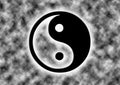 Ying yang zen dramatically with clouds Royalty Free Stock Photo