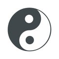 Ying yang flat icon