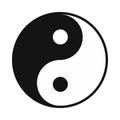 Ying yang icon, simple style