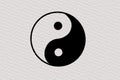 Ying and yang illustration paper background Royalty Free Stock Photo