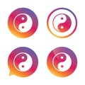 Ying yang sign icon. Harmony and balance symbol. Royalty Free Stock Photo