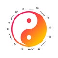 Ying yang sign icon. Harmony and balance symbol. Vector Royalty Free Stock Photo