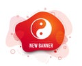 Ying yang sign icon. Harmony and balance symbol. Vector Royalty Free Stock Photo