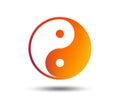 Ying yang sign icon. Harmony and balance symbol. Royalty Free Stock Photo