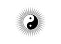 Ying Yang symbol of harmony and balance, Chinese phylosophy describes how opposite and contrary forces may be complementary, sign