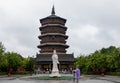 Yingxian Wooden Pagoda or Sakyamuni Pagoda Royalty Free Stock Photo