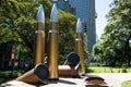 Yininmadyemi aboriginal war memorial in middle of Hyde park in Sydney Australia
