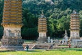 Yinshan Pagoda Forest. Complexes of ancient pagodas and a tourist attraction of China