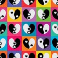 YinYang love seamless pattern Royalty Free Stock Photo