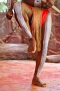Yirrganydji Aboriginal man dance during Aboriginal culture show