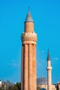 Yivli Minare Camii Fluted Minaret Mosque in historic center in Antalya