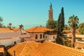 Yivli minaret is one of the main architectural landmarks of the old city of Antalya. Royalty Free Stock Photo