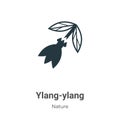 Ylang-ylang vector icon on white background. Flat vector ylang-ylang icon symbol sign from modern nature collection for mobile