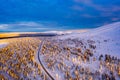 Yllas scenic route, winter sunset 02