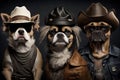 YMCA village people dogs illustration generative ai