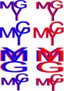 Ymg letters logo Royalty Free Stock Photo