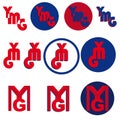 YMG letters logo Royalty Free Stock Photo