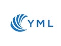 YML letter logo design on white background. YML creative circle letter logo concept. YML letter design Royalty Free Stock Photo