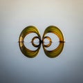 Ymmetrical abstract design featuring curved ribbon like forms Royalty Free Stock Photo