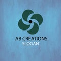 AB CREATIONS - LOGO DESIGN FOR PVT DEPART Royalty Free Stock Photo
