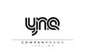 YNE Creative Unique Modern Letter Logo Design Royalty Free Stock Photo