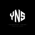 YNS letter logo design with polygon shape. YNS polygon and cube shape logo design. YNS hexagon vector logo template white and Royalty Free Stock Photo