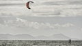 Ynsy Llanddwyn Island, Angelsey. Wind surfer Royalty Free Stock Photo