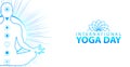 Yoga body posture, vector illustration in digital style Royalty Free Stock Photo
