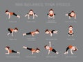 Yoga Arm Balance Poses Vector Illustration Royalty Free Stock Photo