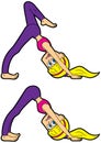 Yoga asana set downward facing dog