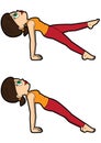 Yoga asana set upward plank