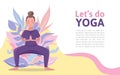 Yoga background for website template, articles, banners, promotion. Healthy lifestyle, relaxation concept.