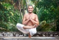 Yoga balancing pose Royalty Free Stock Photo