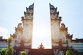 Yoga in Bali, meditation in the temple, spirituality