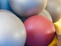 Yoga ball in fitness room