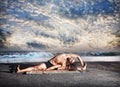 Yoga on the beach