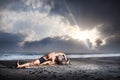 Yoga on the beach