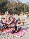 Yoga at the beach