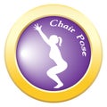 Yoga Chair Pose Purple Icon