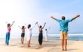 Yoga Class By The Beach