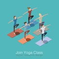 Yoga class illustration Royalty Free Stock Photo