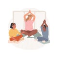 Yoga club isolated cartoon vector illustration.