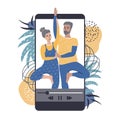 yoga for couples in a mobile app