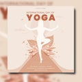 Yoga Day Flyer Template Royalty Free Stock Photo