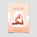 Yoga Day Flyer Template Royalty Free Stock Photo