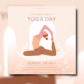 Yoga Day Flyer Template Royalty Free Stock Photo