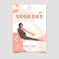 Yoga Day Flyer Template Royalty Free Stock Photo